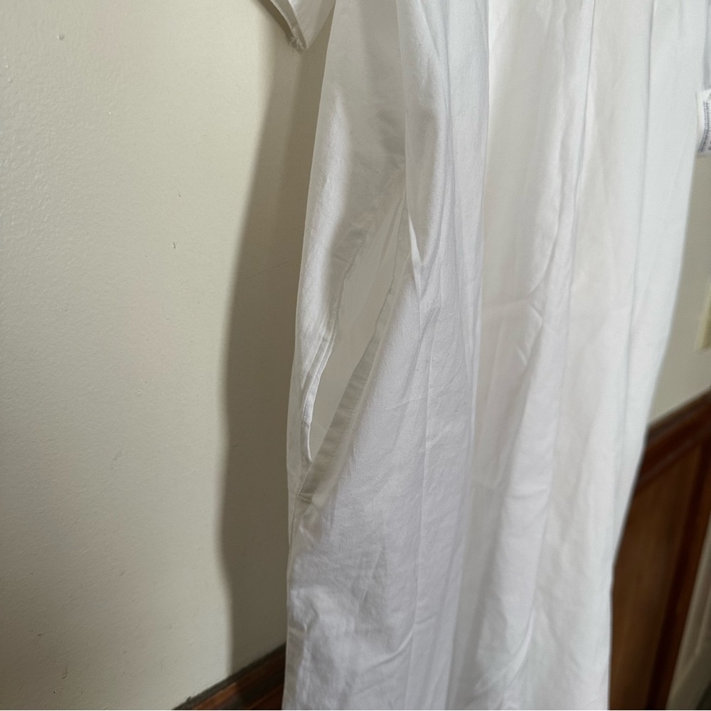 New Old Navy White Cotton Button Down Shirt Dress Size XXL Minimalist Preppy - Picture 8 of 13